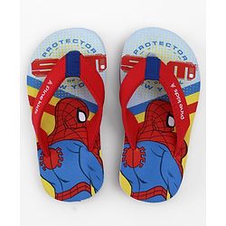Pine Kids Marvel Slip On Flip Flops with Spider-Man Print - Red