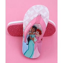 Pine Kids Disney Slip On Flip Flops with Disney Princess Print - Purple
