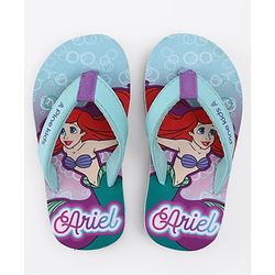 Pine Kids Disney Slip On Flip Flops with Ariel Print - Blue