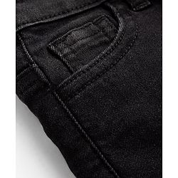 Pine Kids Denim Woven Full Length Solid Color Jeans - Black