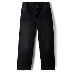 Pine Kids Denim Woven Full Length Solid Color Jeans - Black