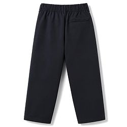 Pine Kids Cotton Elastane Woven Full Length Solid Color Trousers - Navy Blue