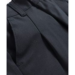 Pine Kids Cotton Elastane Woven Full Length Solid Color Trousers - Navy Blue