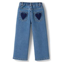 Pine Kids Cotton Woven Full Length Solid Jeans - Blue
