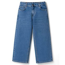 Pine Kids Cotton Woven Full Length Solid Jeans - Blue