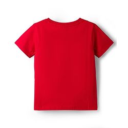 Pine Kids 100% Cotton Knit Half Sleeves Purse Printed T-Shirt - Red