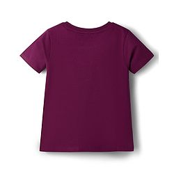 Pine Kids Cotton Knit Half Sleeves T-Shirt with Floral Foil Print - Purple