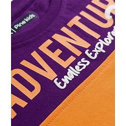 Pine Kids Cotton Knit Half Sleeves Adventure Printed T-Shirt - Multicolour