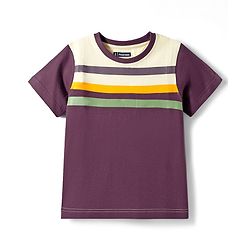 Pine Kids Cotton Knit T-Shirts Half Sleeves Round Neck Striped Multi Color 4-5 Years