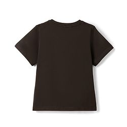 Pine Kids Cotton Knit T-Shirts with Tiger Graphic Print Brown 4-5 Years
