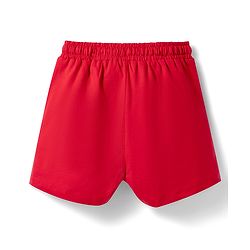 Pine Kids Cotton Knit Half Sleeves T-Shirt & Shorts Night Suit with Text Print - Red