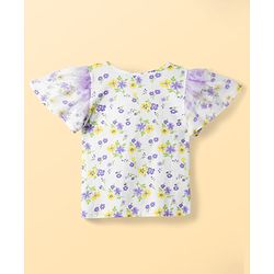 Pine Kids Cotton Knit Sleeveless Floral Printed Top - Multicolour
