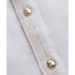 Pine Kids Woven Full Sleeves Kurta Pajama Set with Embroidery - White