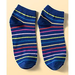 Pine Kids Cotton Knit Ankle Length Socks With Stripes & Polka Dots Print Pack of 5 ( Colour May Vary )