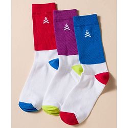 Pine Kids Cotton Knit Ankle Length Solid Socks Pack Of 3 ( Colour May Vary )