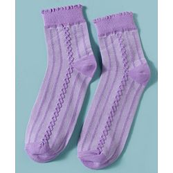 Pine Kids Cotton Knit Ankle Length Solid Colour Socks Pack Of 3 ( Colour May Vary )