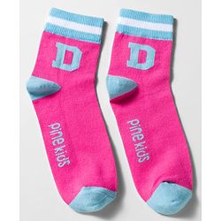 Pine Kids Cotton Knit Ankle Length Socks With Text Design Pack Of 3 ( Colour May Vary )