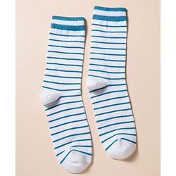Pine Kids Cotton Knit Ankle Length Striped Socks With Star Design Pack Of 3 ( Colour May Vary )