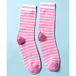 Pine Kids Cotton Knit Ankle Length Striped Socks With Star Design Pack Of 3 ( Colour May Vary )
