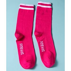 Pine Kids Cotton Knit Ankle Length Striped Socks With Star Design Pack Of 3 ( Colour May Vary )