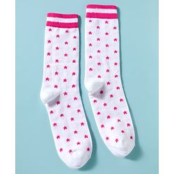 Pine Kids Cotton Knit Ankle Length Striped Socks With Star Design Pack Of 3 ( Colour May Vary )