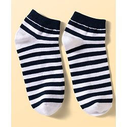 Pine Kids Cotton Knit Ankle Length Striped Socks Pack Of 3 ( Colour May Vary )