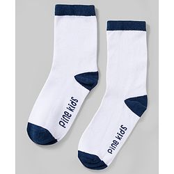 Pine Kids Cotton Knit Ankle Length Socks With Text Design Pack Of 3 ( Colour May Vary )
