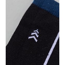 Pine Kids Cotton Knit Ankle Length Socks With Text Design Pack Of 3 ( Colour May Vary )