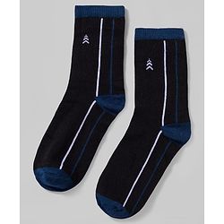 Pine Kids Cotton Knit Ankle Length Socks With Text Design Pack Of 3 ( Colour May Vary )
