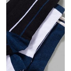 Pine Kids Cotton Knit Ankle Length Socks With Text Design Pack Of 3 ( Colour May Vary )