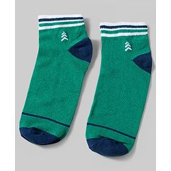 Pine Kids Cotton Knit Ankle Length Socks With Text Design Pack Of 3 ( Colour May Vary )