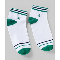Pine Kids Cotton Knit Ankle Length Socks With Text Design Pack Of 3 ( Colour May Vary )