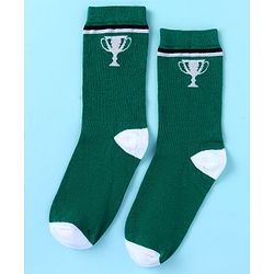 Pine Kids Knit Ankle Length Socks with Race Theme Design Pack of 3 - (Colour May Vary)