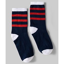 Pine Kids Cotton Knit Ankle Length Socks With Stripes & Star  Design Pack Of 5 ( Colour May Vary )