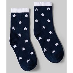 Pine Kids Cotton Knit Ankle Length Socks With Stripes & Star  Design Pack Of 5 ( Colour May Vary )