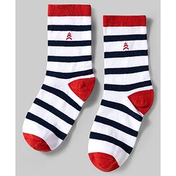 Pine Kids Cotton Knit Ankle Length Socks With Stripes & Star  Design Pack Of 5 ( Colour May Vary )