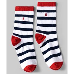 Pine Kids Cotton Knit Ankle Length Socks With Stripes & Star  Design Pack Of 5 ( Colour May Vary )