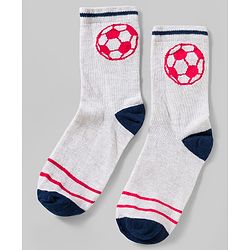 Pine Kids Cotton Knit Ankle Length Socks With Sports Theme Design Pack Of 3 ( Colour May Vary )