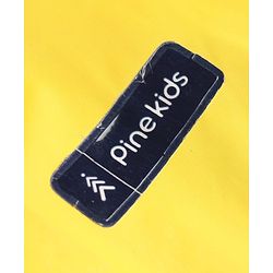 Pine Kids Full Sleeves Raincoat with Car Print - Yellow