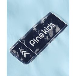 Pine Kids Full Sleeves Raincoat with Text Print - Blue