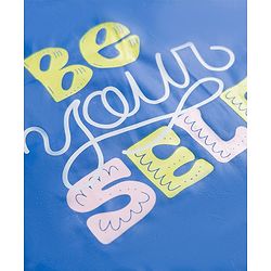 Pine Kids Full Sleeves Raincoat with Text Print - Royal Blue