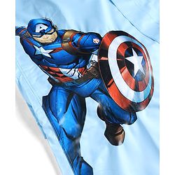 Pine Kids Marvel Full Sleeves Raincoat With Captain America Graphic - Blue