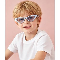 Pine Kids Solid Colour Cat Eye Sunglasses-  Light Blue
