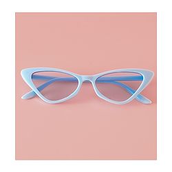 Pine Kids Solid Colour Cat Eye Sunglasses-  Light Blue
