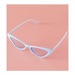 Pine Kids Solid Colour Cat Eye Sunglasses-  Light Blue