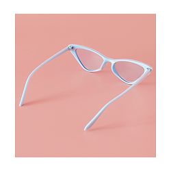 Pine Kids Solid Colour Cat Eye Sunglasses-  Light Blue