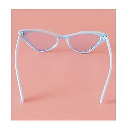 Pine Kids Solid Colour Cat Eye Sunglasses-  Light Blue
