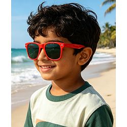Pine Kids Solid Coloured Sunglasses - Red
