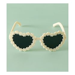 Pine Kids Sunglasses with Floral Design - Beige