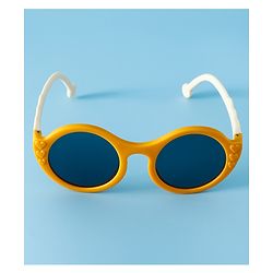 Pine Kids Solid Coloured Round Sunglasses - Yellow